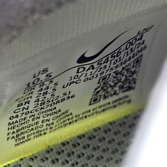 Nike Vapor Edge Pro 360 2 Cleats Mens Sz 10.5 Pure Platinum Green DA5456-004 New main image 10